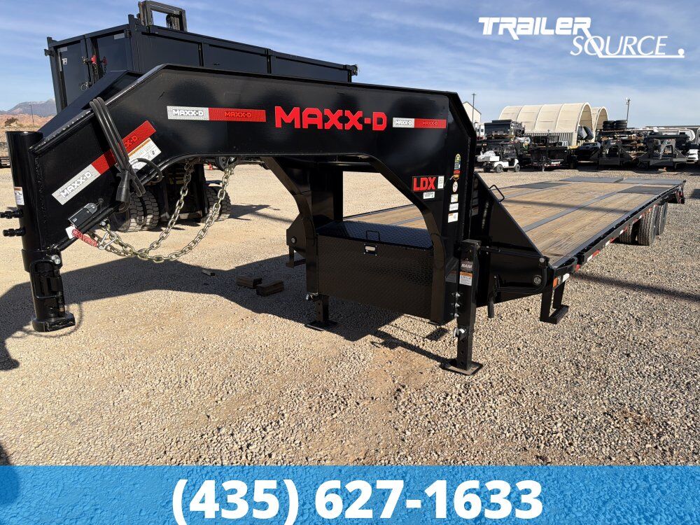 8.5x35 Maxx-D LDX Gooseneck Equipment Trailer - 25.9K GVWR - 12k Axles, HDSS Suspension
