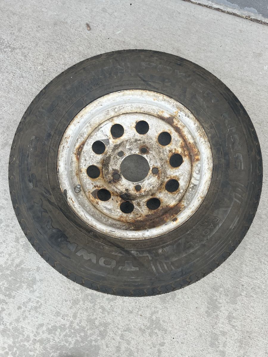 14” trailer wheel and tire
