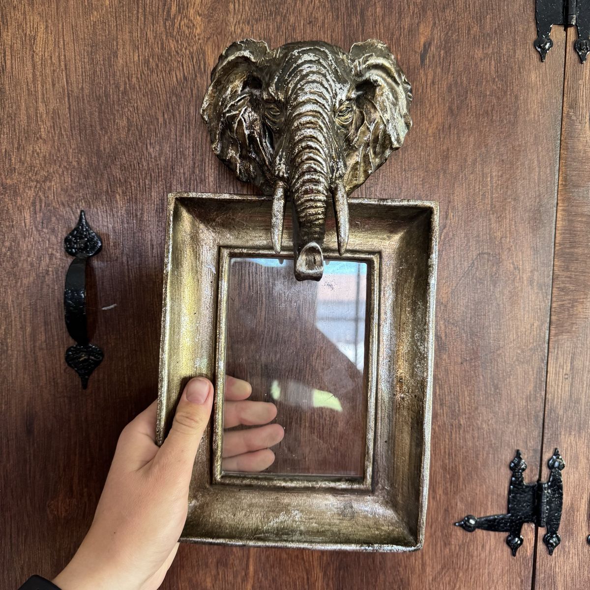 Heavy Ornate ELEPHANT Picture Photo Frame, 4 x 6