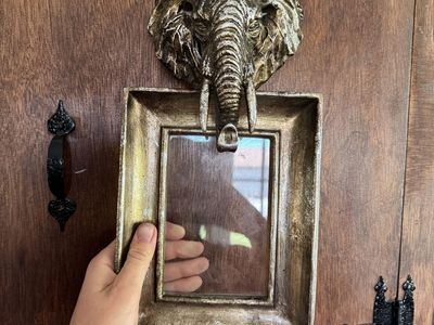 Heavy Ornate ELEPHANT Picture Photo Frame, 4 x 6