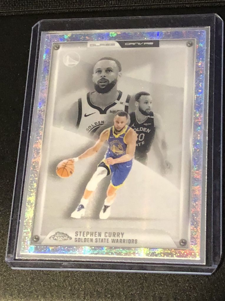Steph Curry Glass Canvas Topps Chrome Basketball