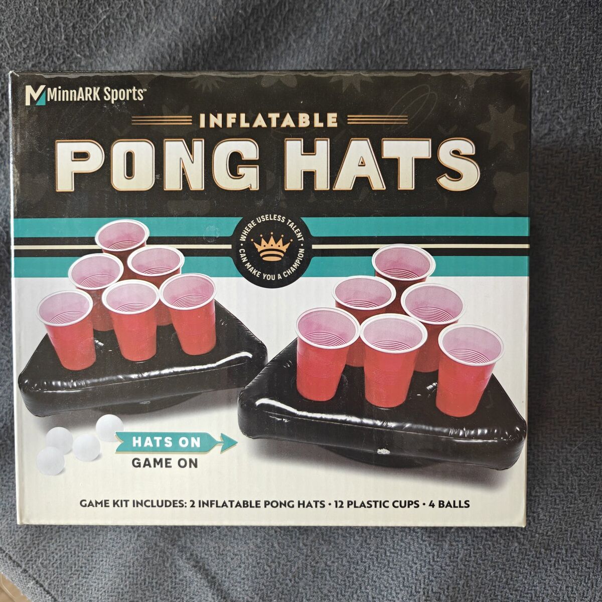 Wembley Beer Pong Game Set Drinking Party with Hat