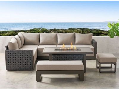 Member’s Mark Brenton Sectional Set with Sunbrella Fabric, 7pc outdoor furniture