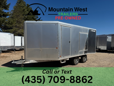 2017 USED Alcom POLARIS 8.5X16 Enclosed Snowmobile Trailer