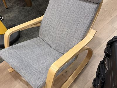 IKEA Poäng Rocking Chair — Birch/Gray, Great Condition