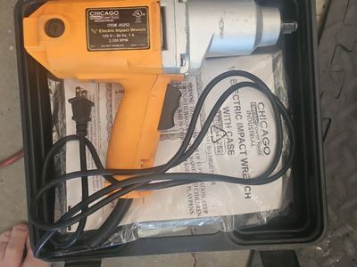 Chicago Electric 1/2 in. Corded Electric Impact Wrench Model 45252 with Case