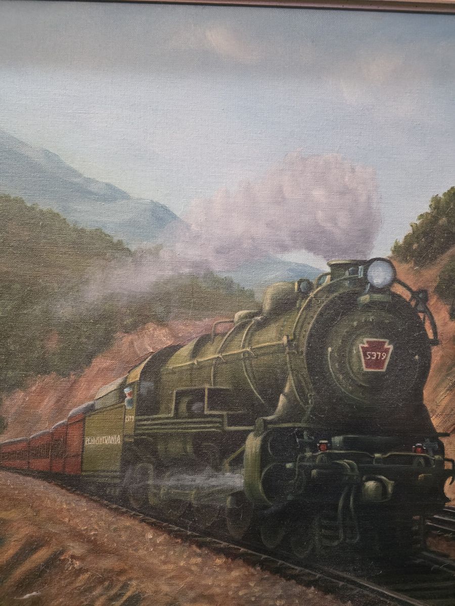 Beautiful Railroad/Train original oil painting