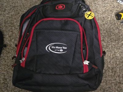 OGIO "We Move You UTA" Black & Red Backpack - Laptop Compartment & Multiple Pockets