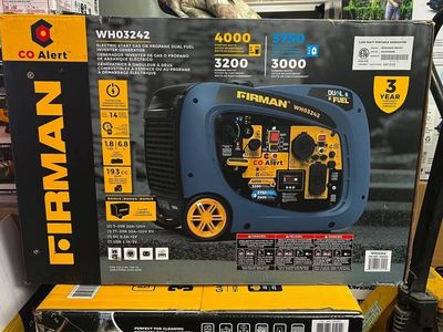 3 Firman 3200W Running / 4000W Peak Dual Fuel Inverter Generators