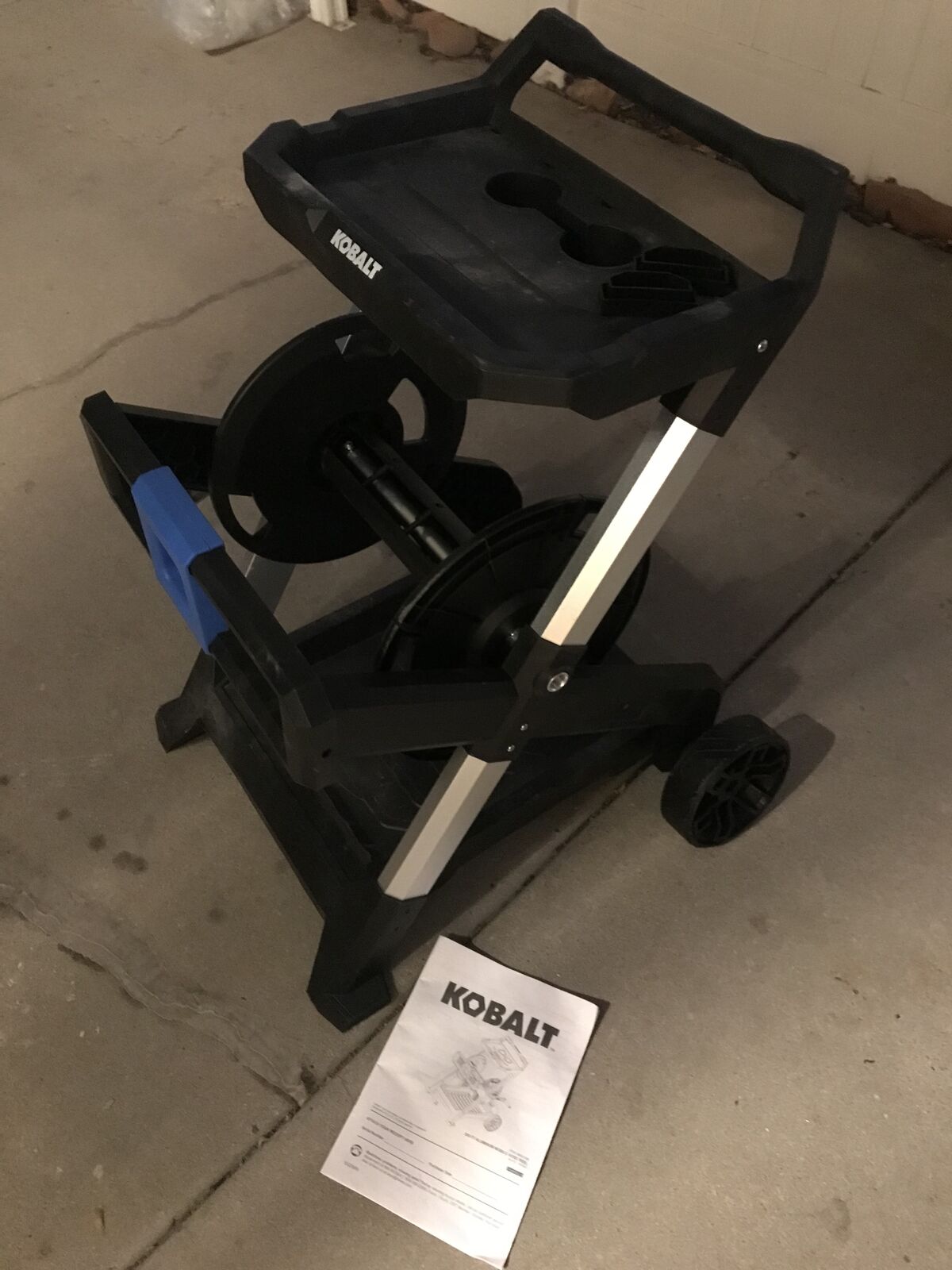 Kobalt hose reel heavy duty construction missing a coulpe screws
