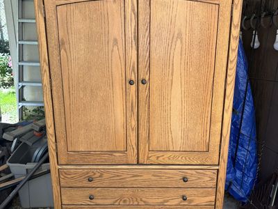 Solid oak armoire
