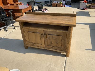 Log furniture tv console/cabinet