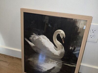 Framed Swan Wall Art