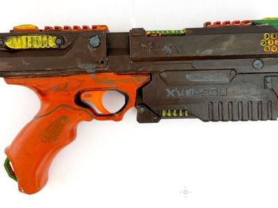 NERF Rival Kronos XVIII-500 Blaster - Custom Paint Job - Orange, Brown, Green with 10 Pellets