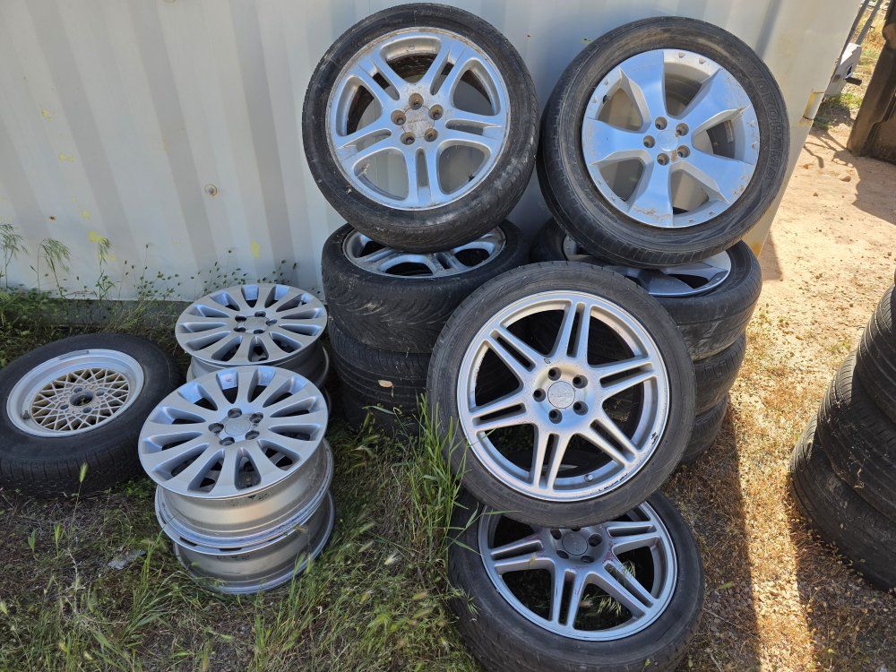 Subaru 5x100 wheels sets, multiple available, cheap, jdm ones available