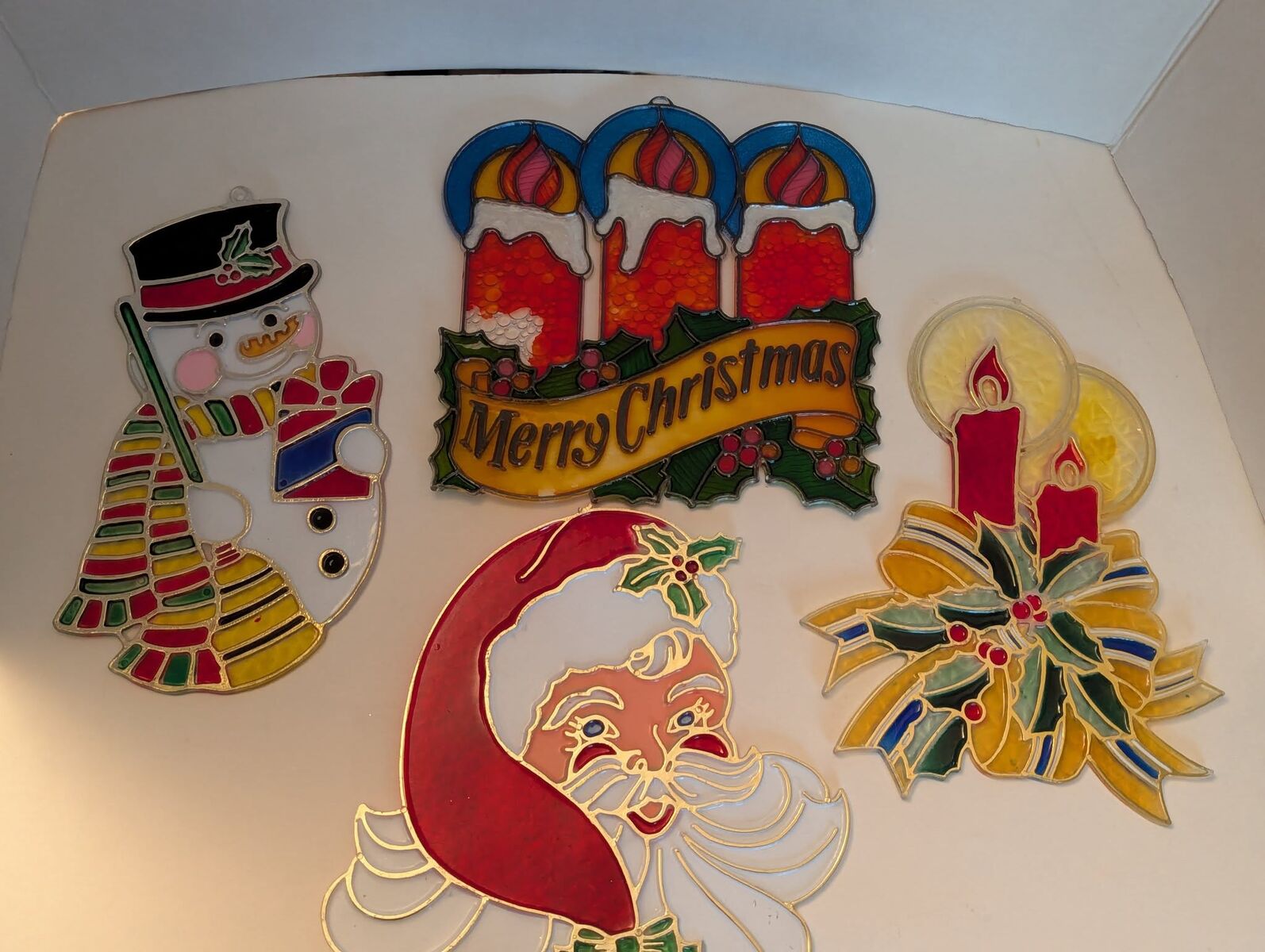 Christmas Sun Catchers, Hand Crochet'd Pot holder, Candy Dish