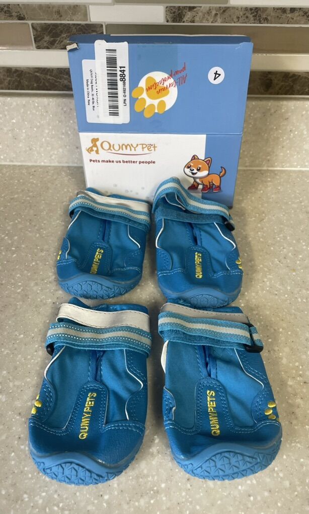 QUMY Pet Dog Boots Size 4