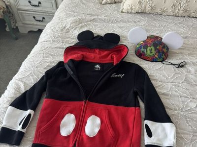 Disney Parks Kids Mickey Hoodie With Mickey Hat