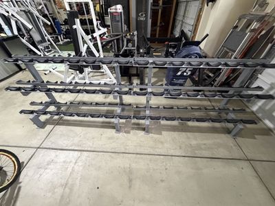 2 Commercial 3 Tier Dumbbell Racks