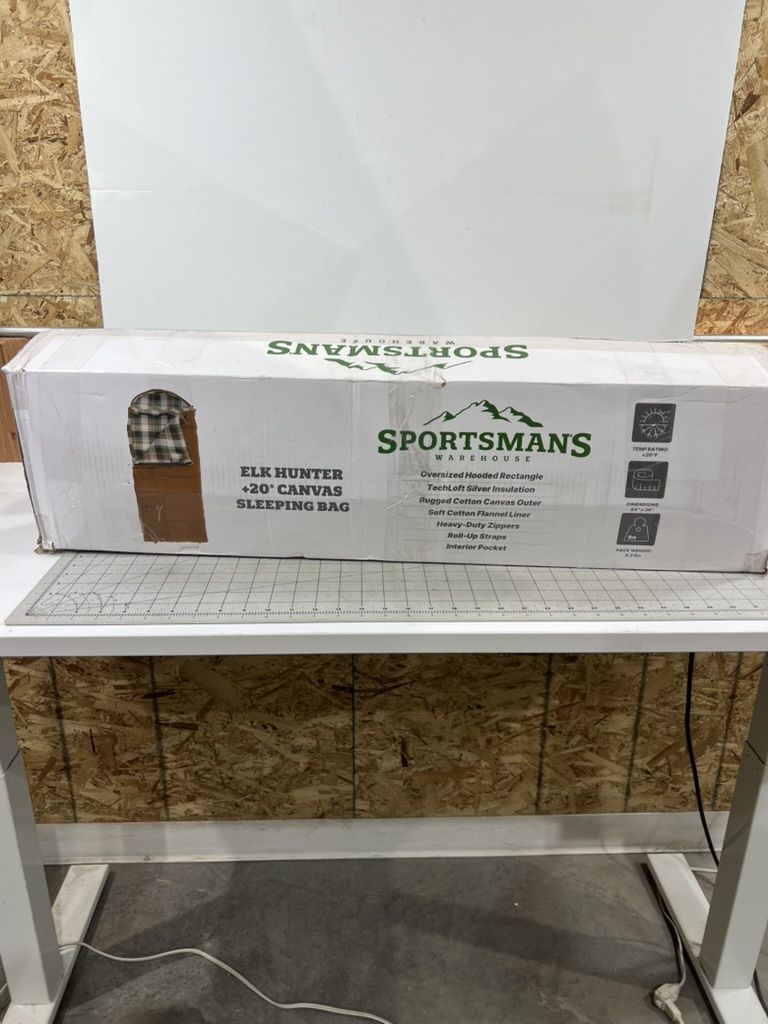 Sportsman's Warehouse Elk Hunter +20°F Oversized Hooded Canvas Sleeping Bag NEW