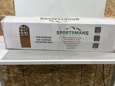 Sportsman's Warehouse Elk Hunter +20°F Oversized Hooded Canvas Sleeping Bag NEW