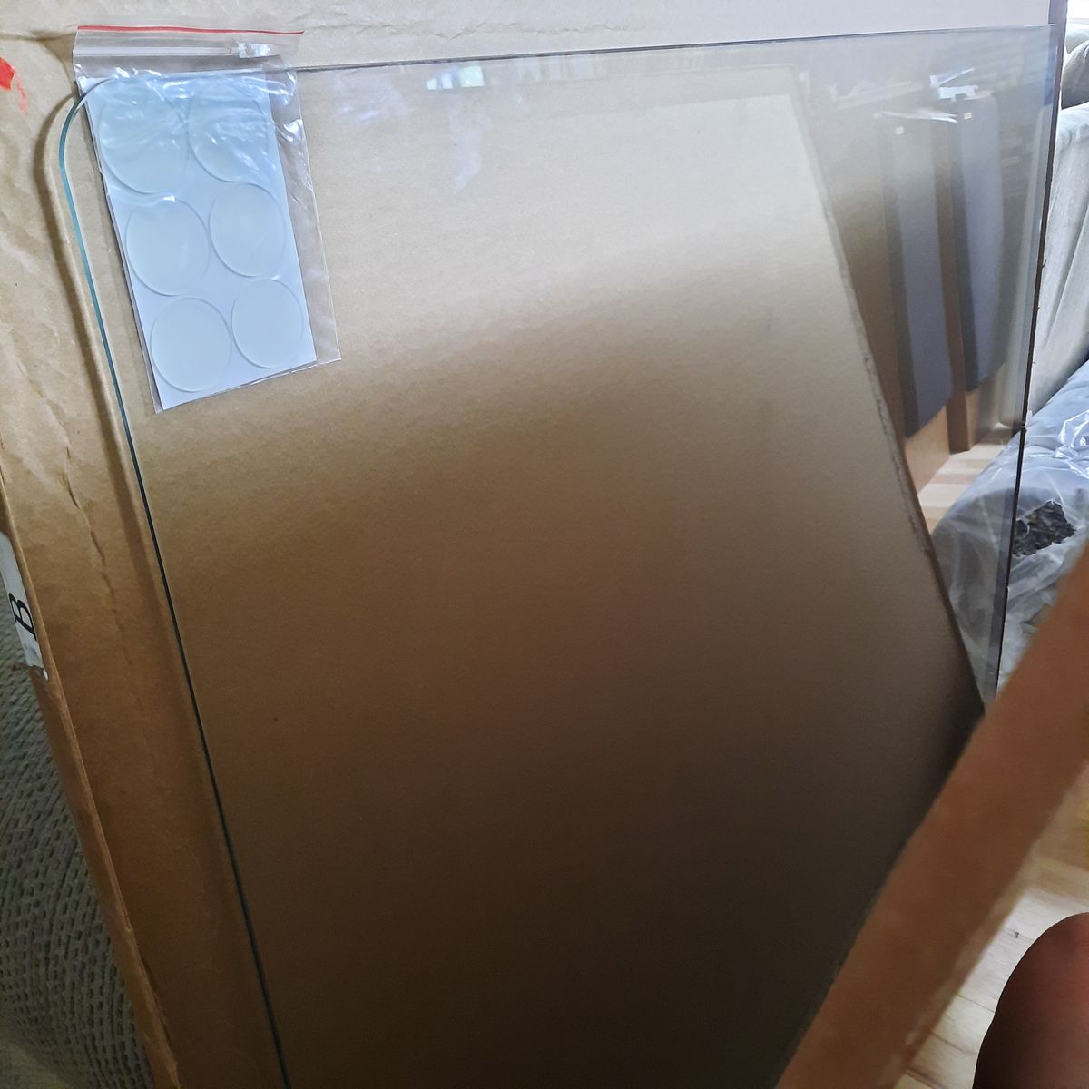 New Tempered Glass Chair Mat, Transparent