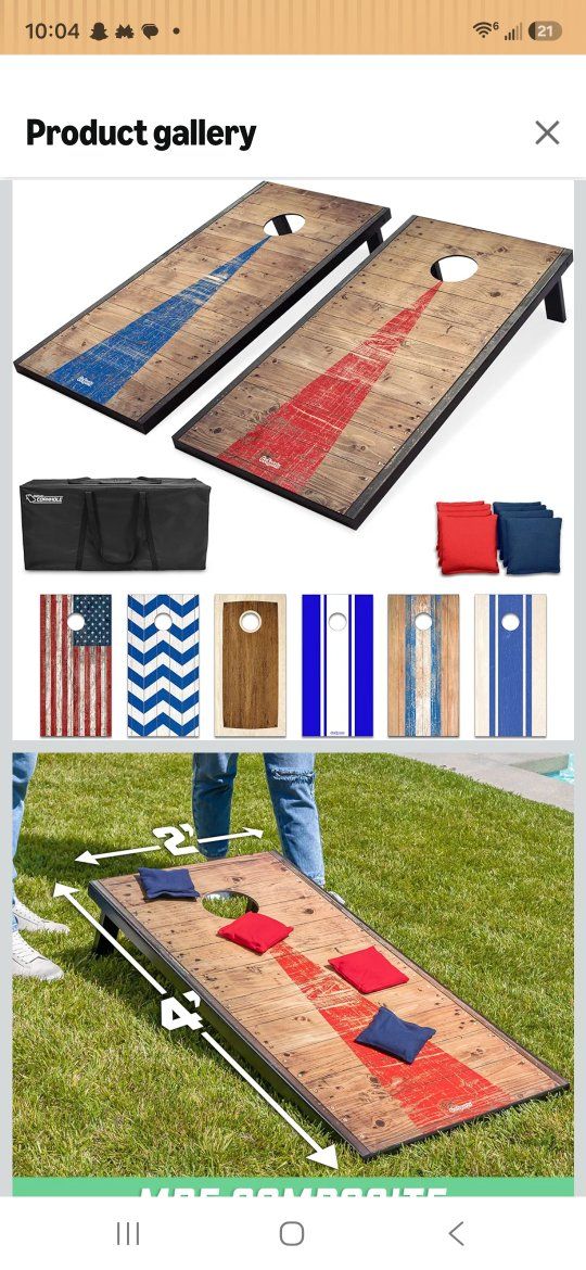 Cornhole Bean Bag Toss Game Set