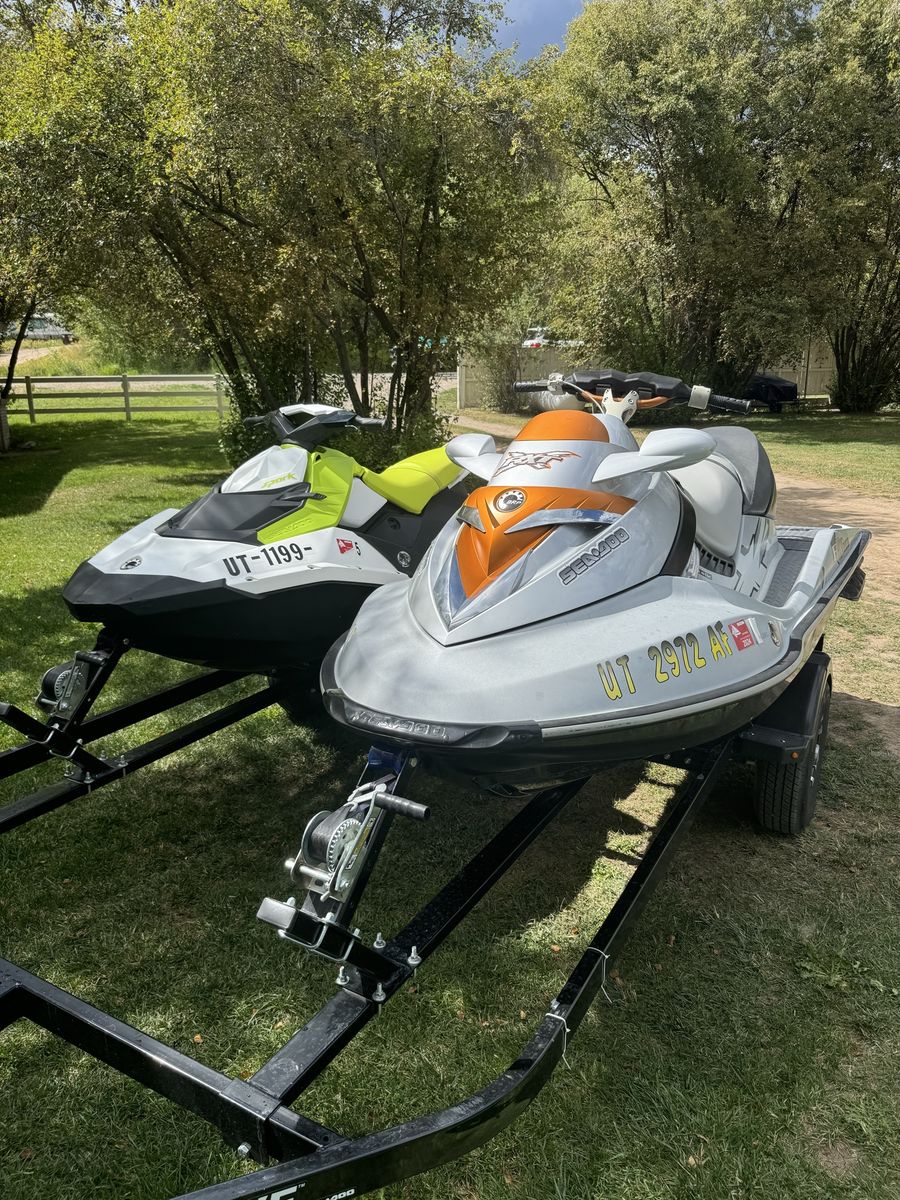 2008 Seadoo RXT255 & 2023 Seadoo Spark 3up w/Trailer