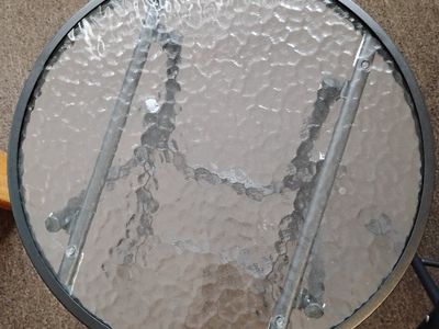 2 Glass tables.