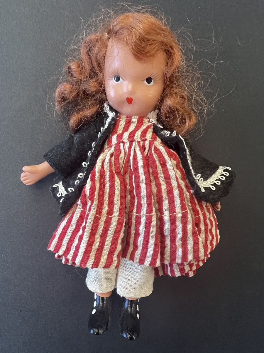 Vintage 1940s Nancy Ann Storybook Bisque Doll – "One Two Buckle My Shoe"
