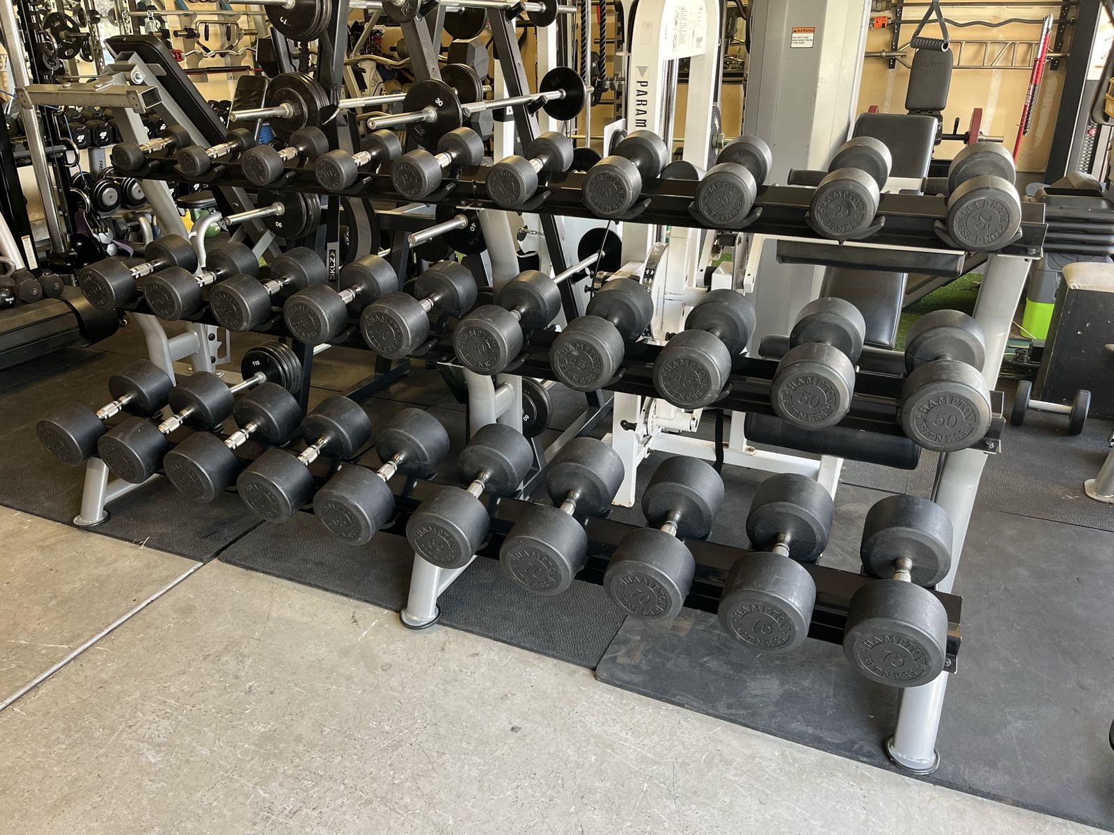 $7000 HAMPTON 5lb-75LB Urethane Dumbbell Set & Rack (Delivery Available)