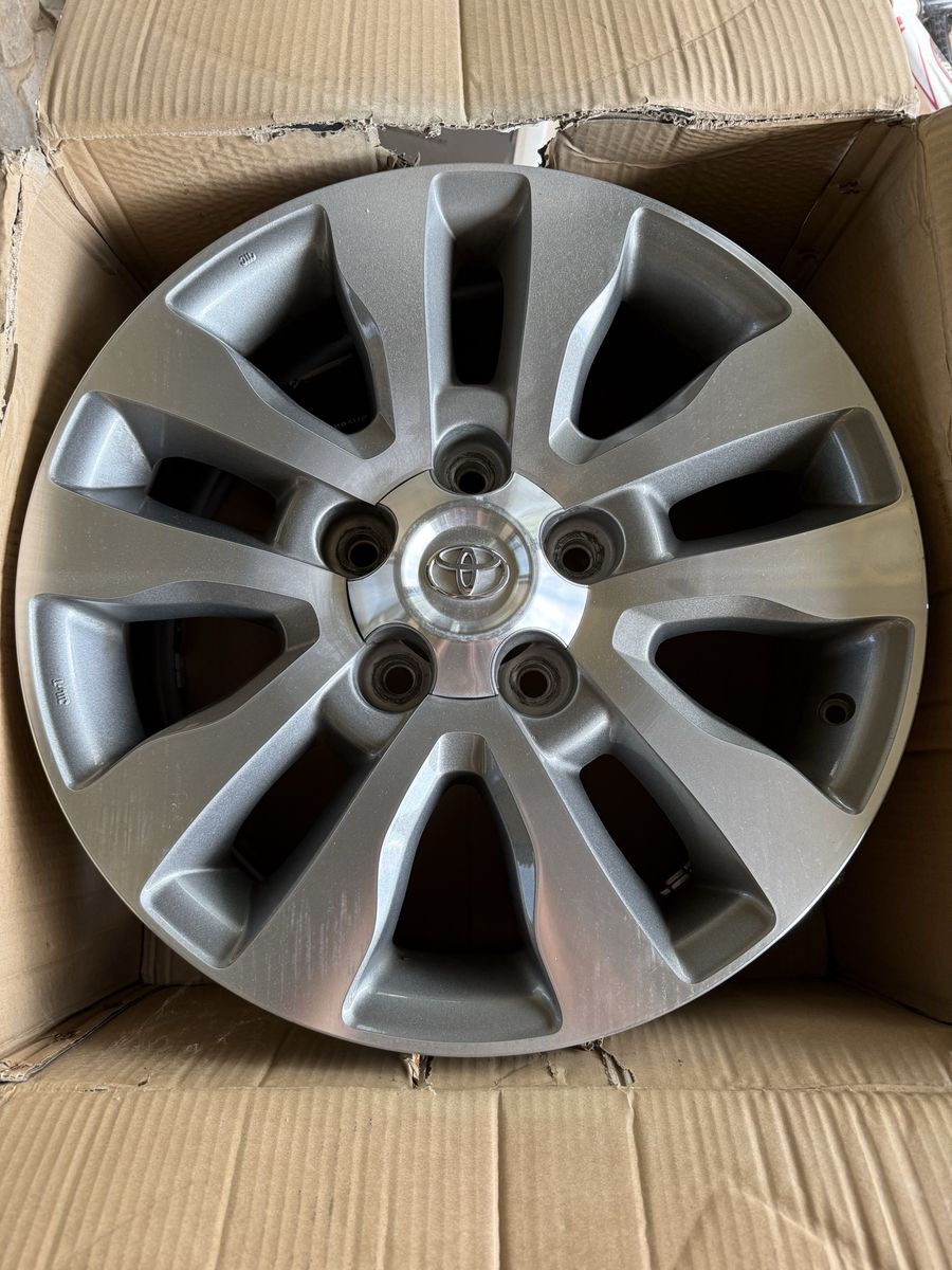 Toyota OEM 17" Alloy Wheel Rims - 6-Spoke Silver - UsedGood Condition (Qty 4)