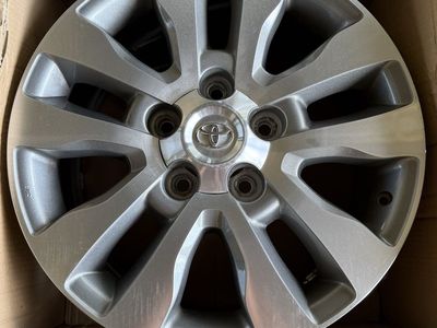 Toyota OEM 17" Alloy Wheel Rims - 6-Spoke Silver - UsedGood Condition (Qty 4)