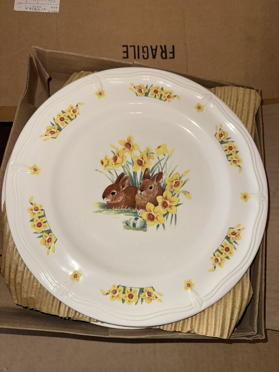 Collectors Vintage Bunny Dinnerware Set