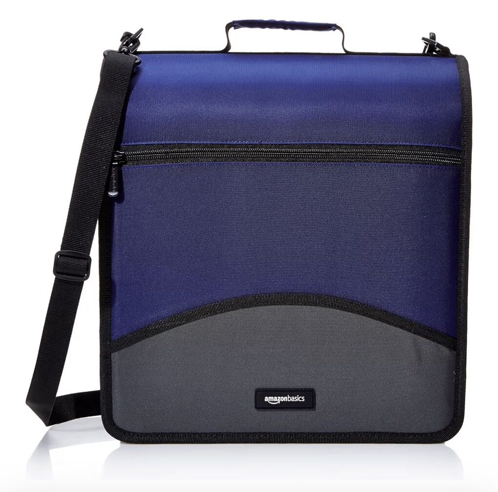 3-Ring 4in Zipper Binder, Blue