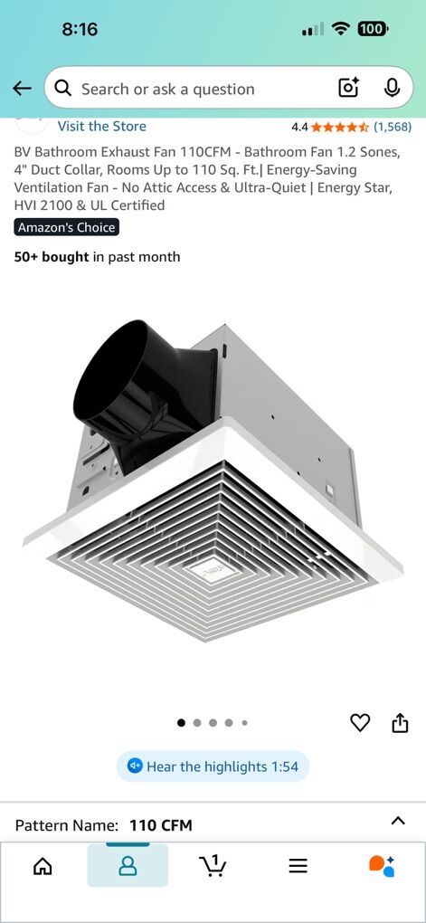 Bathroom Exhaust Van