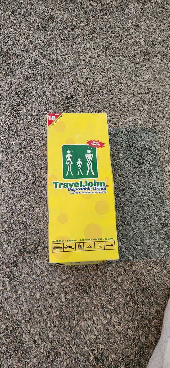 Travel John Non-Toxic Odorless Unisex Deluxe Disposable Urinal Bag - 15/Pack