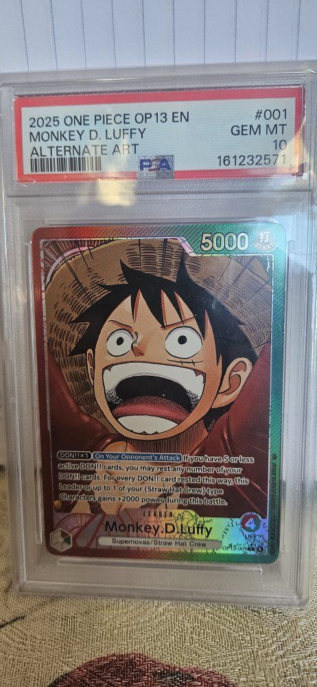 2025 One Piece OP13 Monkey D. Luffy Alternate Art PSA 10 Gem Mint