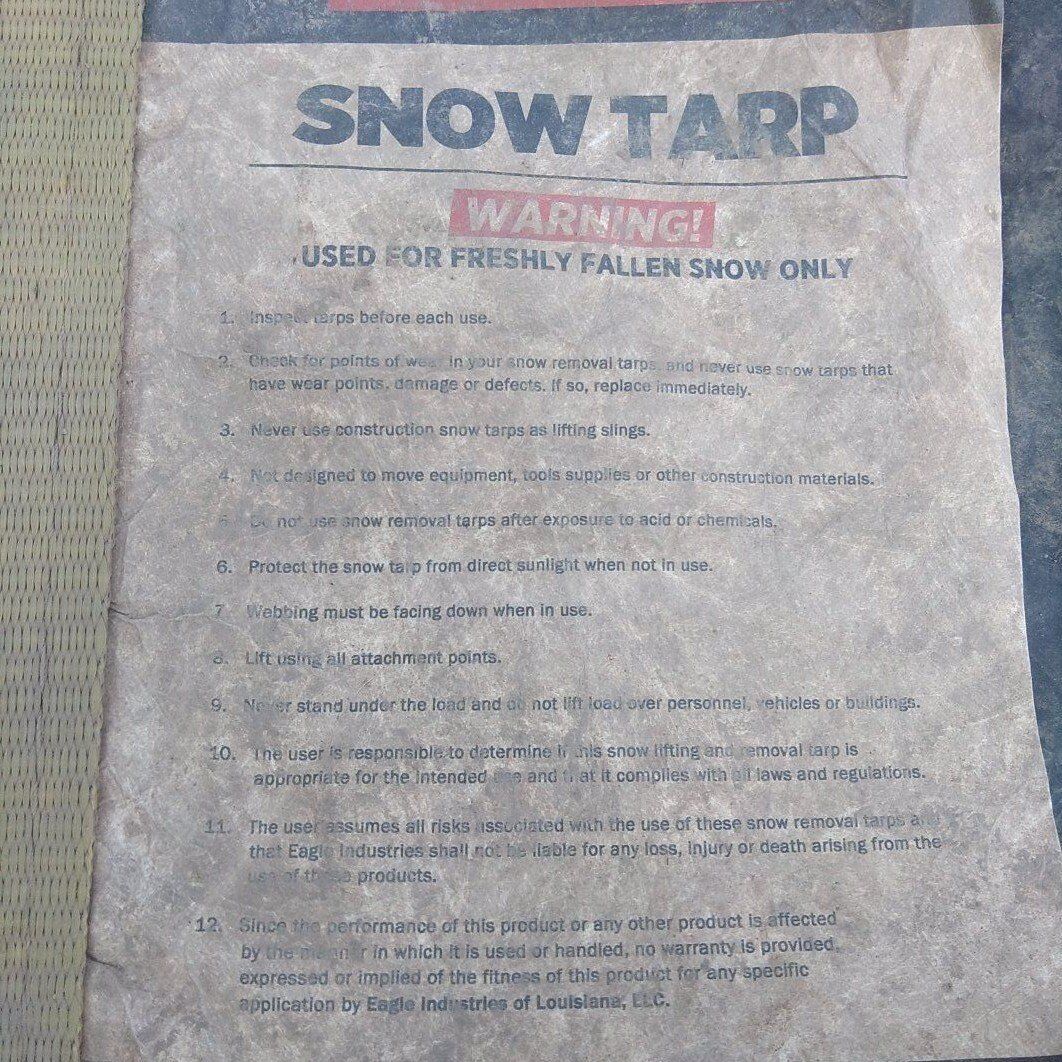 used snow tarp