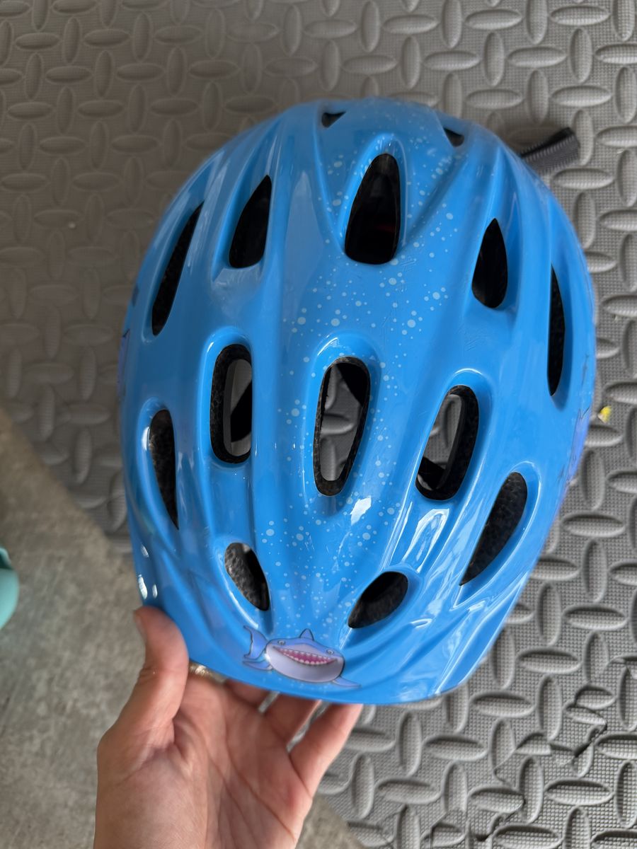 Blue Kids Bike Helmet – Shark Design