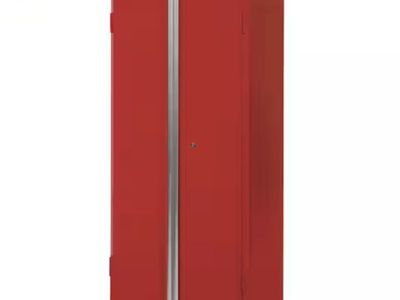 Husky 30.5 in. W x 72 in. H x 18.3 in. D 24-Gauge 3-Shelf Steel Freestanding Cabinet in Red