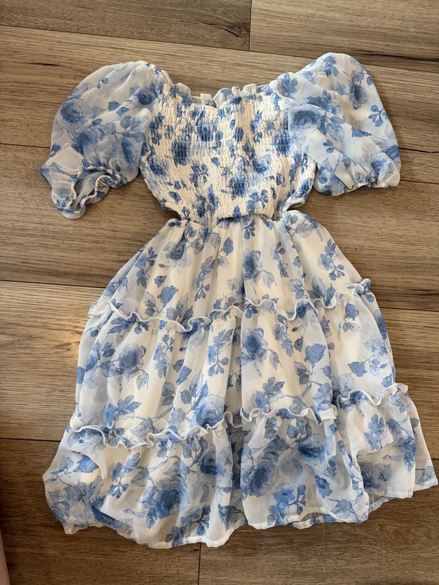2 Floral Dresses - Size 8 girls