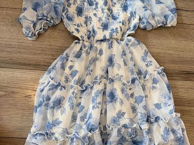 2 Floral Dresses - Size 8 girls