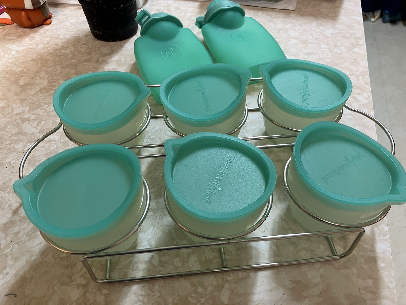 Pampered Chef Baby Food Prep Bowls and Squeeze Pouches