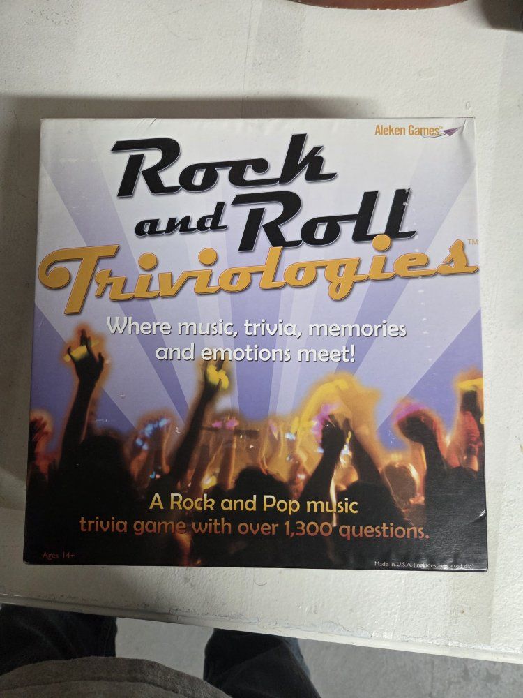 Aleken Games Rock and Roll Triviologies: Music Trivia Board Game, Ages 14+, 1300+ Questions
