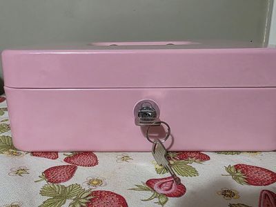 Medium Pink Cash lock Box
