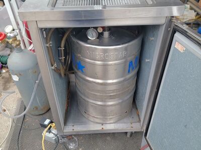 Superior keg refrigerator.