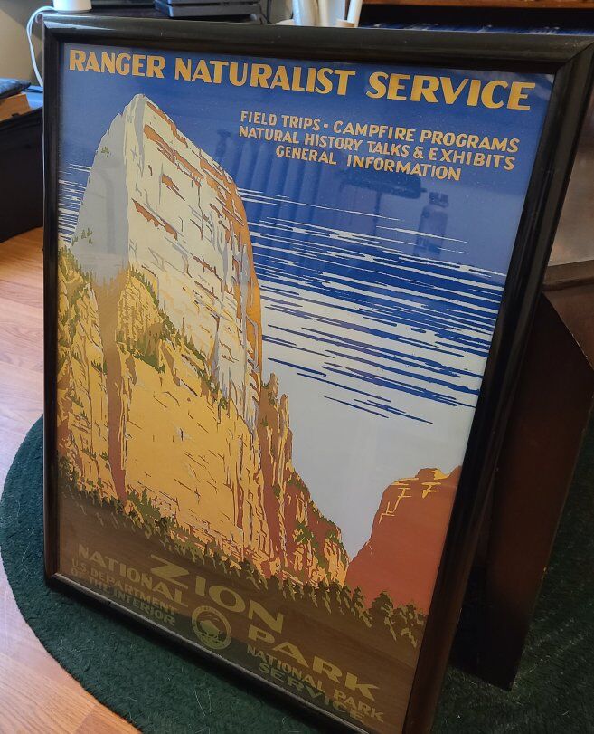 Zion National Park poster with frame