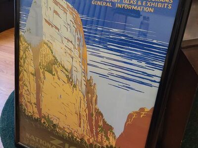 Zion National Park poster with frame