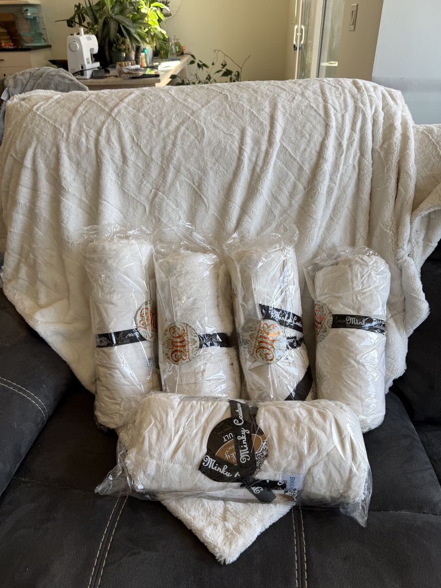 Minky lap Blankets.